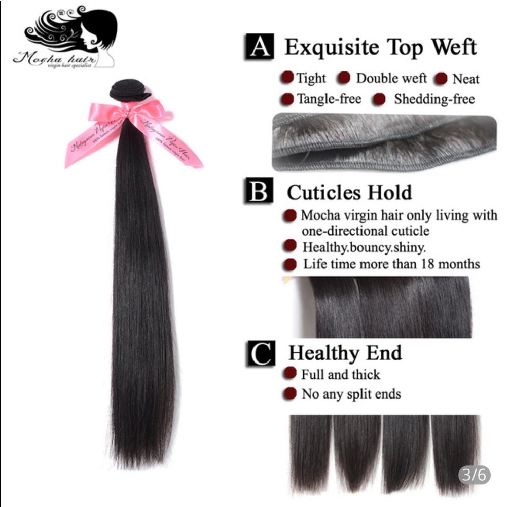 Brand New Mocha Hair Extensions Bundle 20””